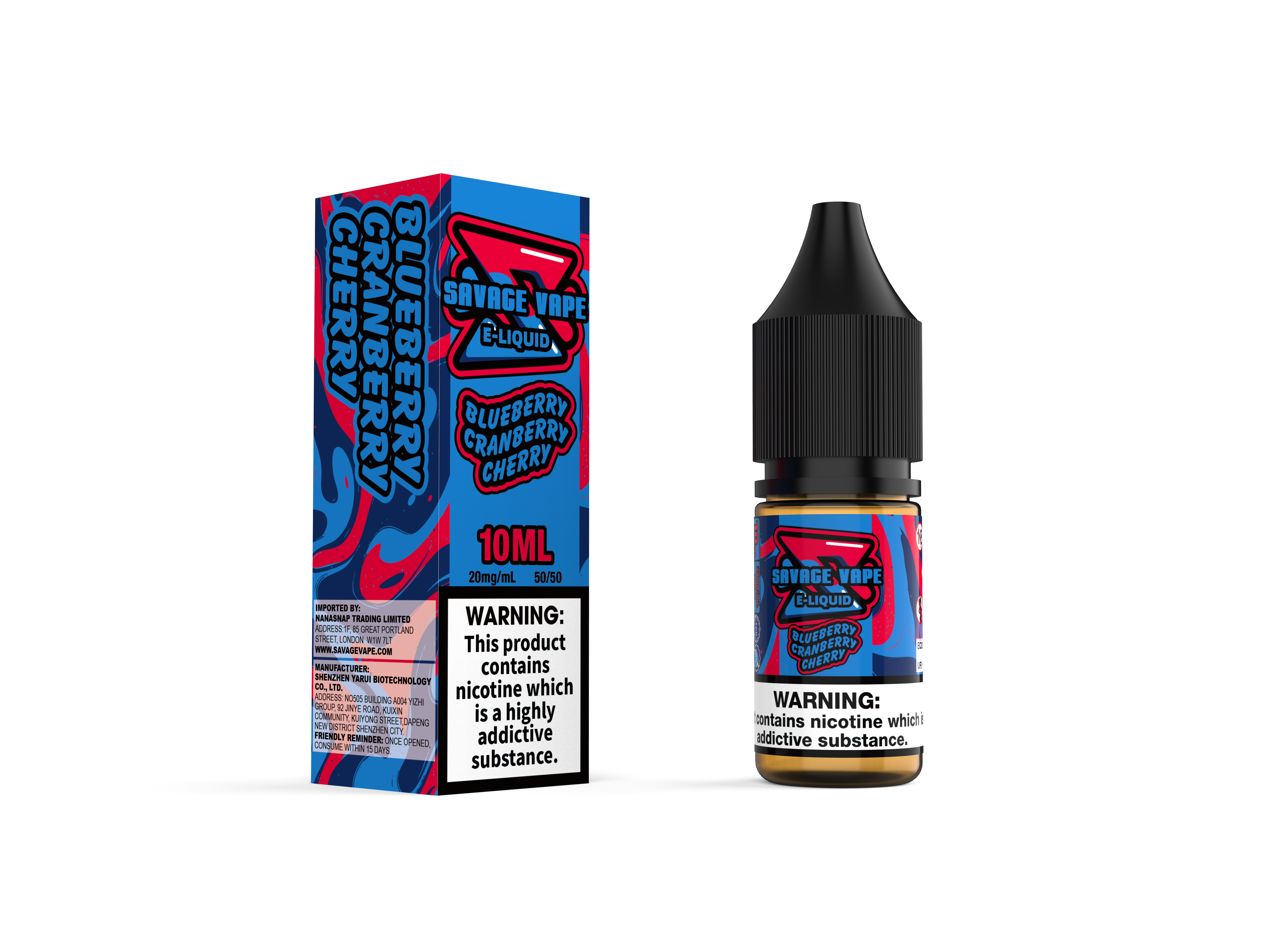 Vape Savage E jus 2 mg de nicotine sel 10 ml
