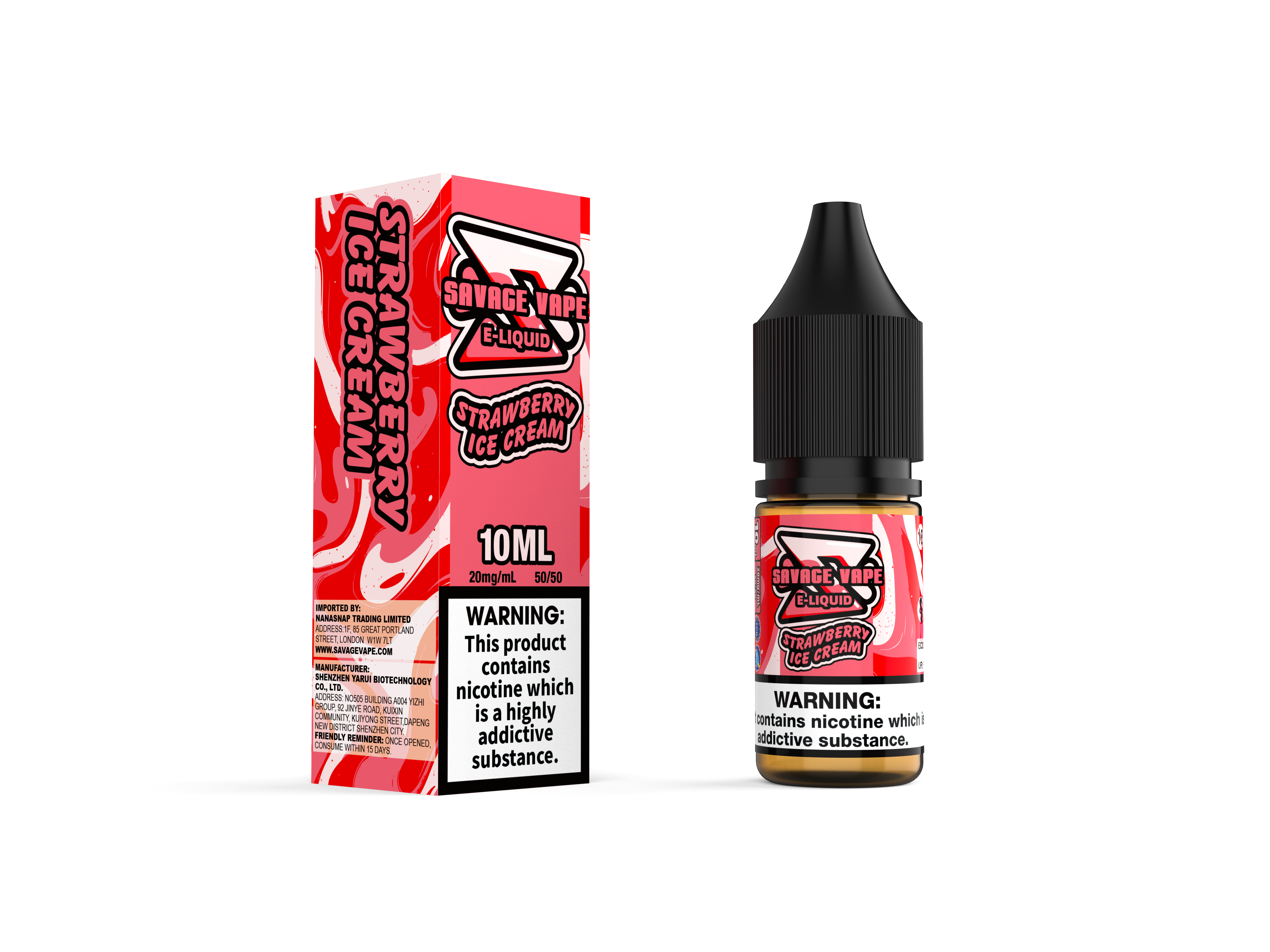 Vape Savage E jus 2 mg de nicotine sel 10 ml