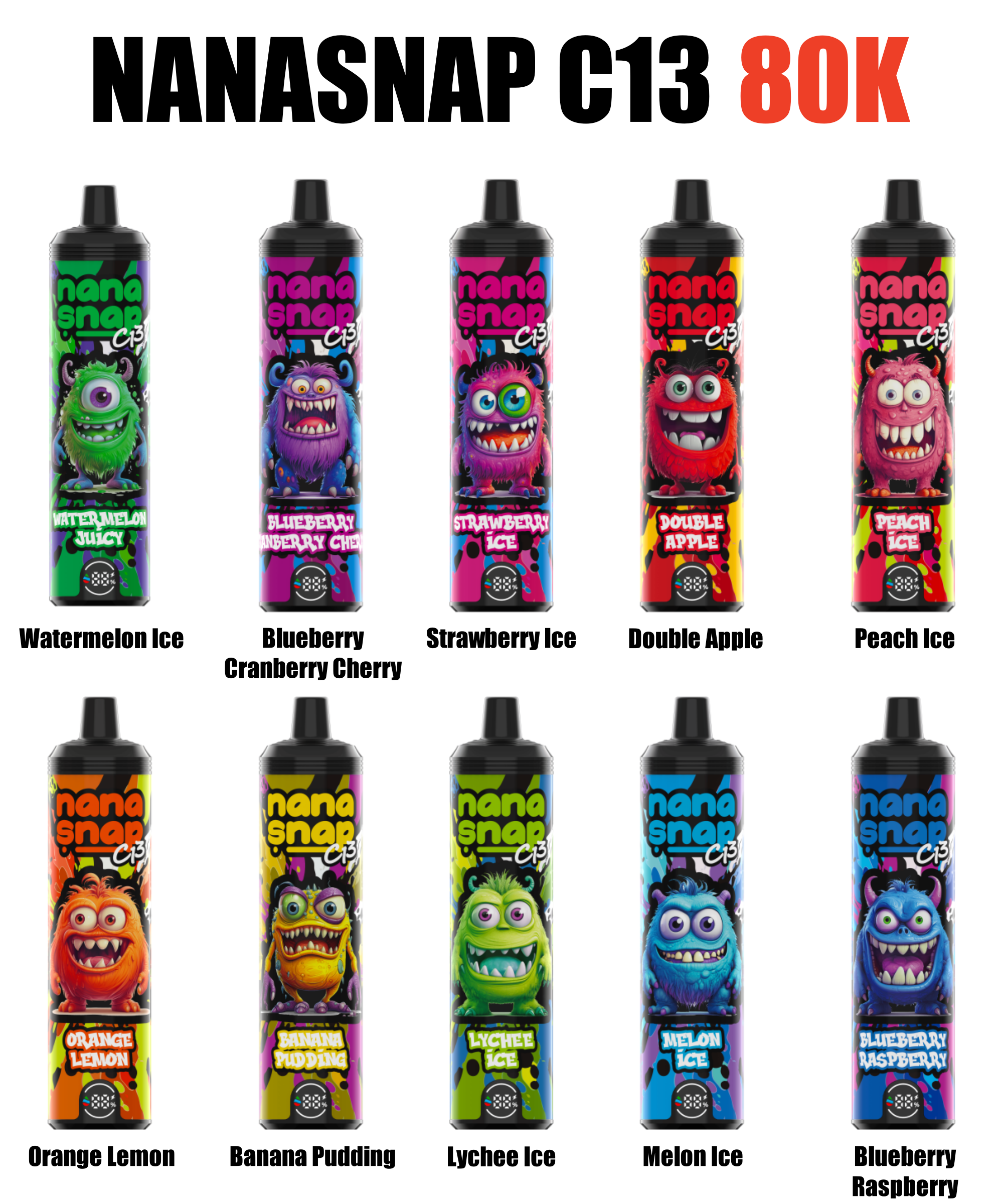 Nanasnap C13 80K 口味图