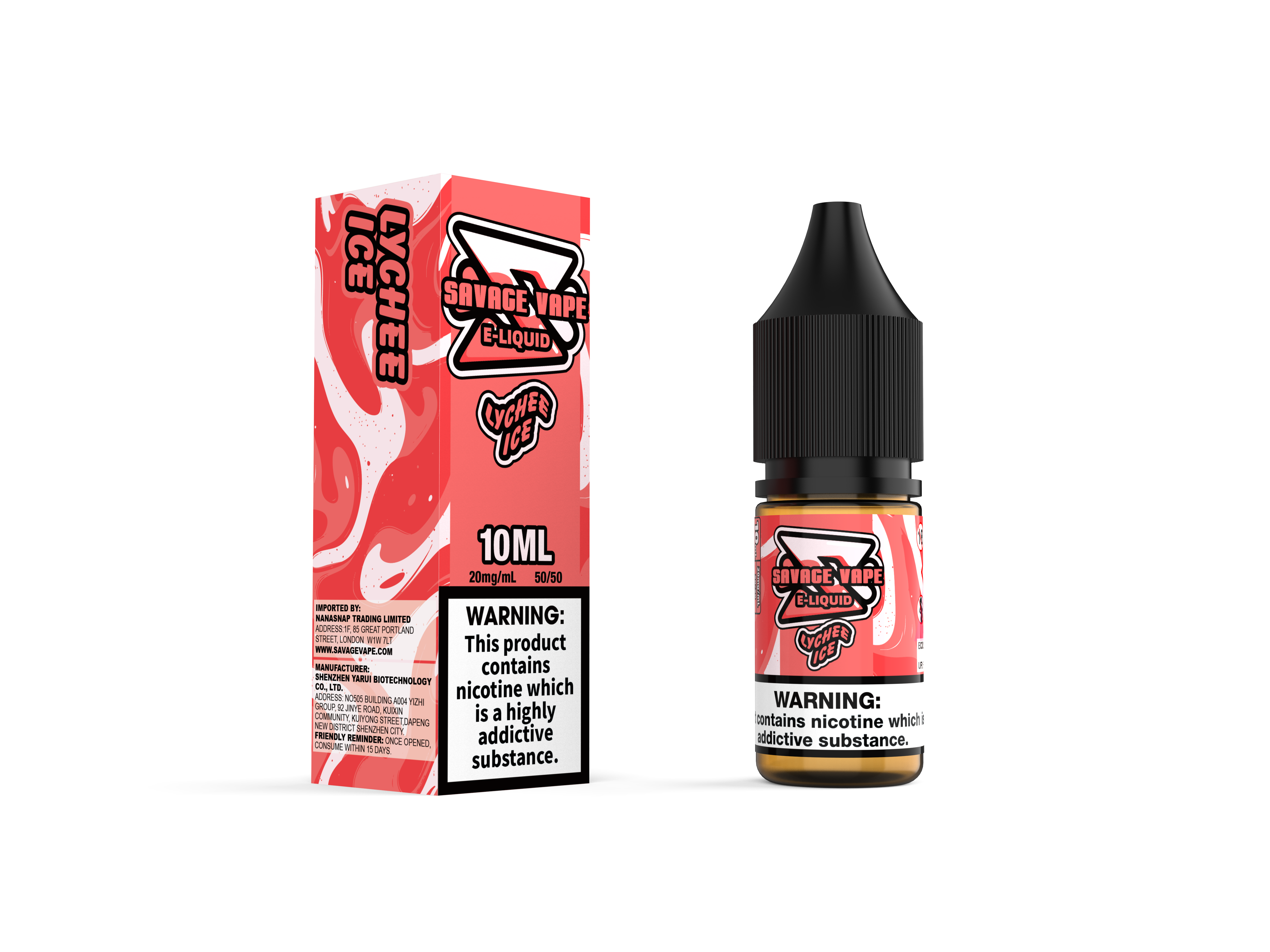 Vape Savage E jus 2 mg de nicotine sel 10 ml