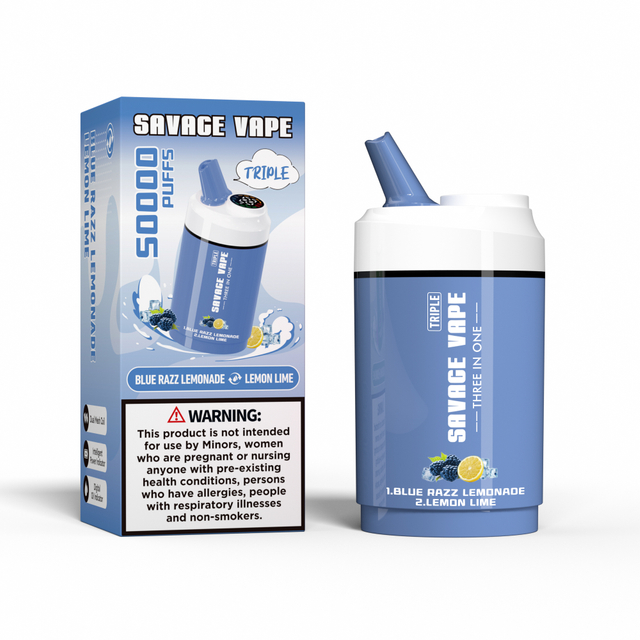 Savage Vape Triple 50000 Puffs 50k trois en un 3 sur 1 Vape-Fape-Fush Ice & Mango Ice