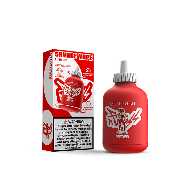 Vente en gros Savage Fitness 30000 Puff 30K Vape jetable E Cigarette Débit d'air réglable 30 ml 50 mg Liquide de sel Nic - Glace luxuriante