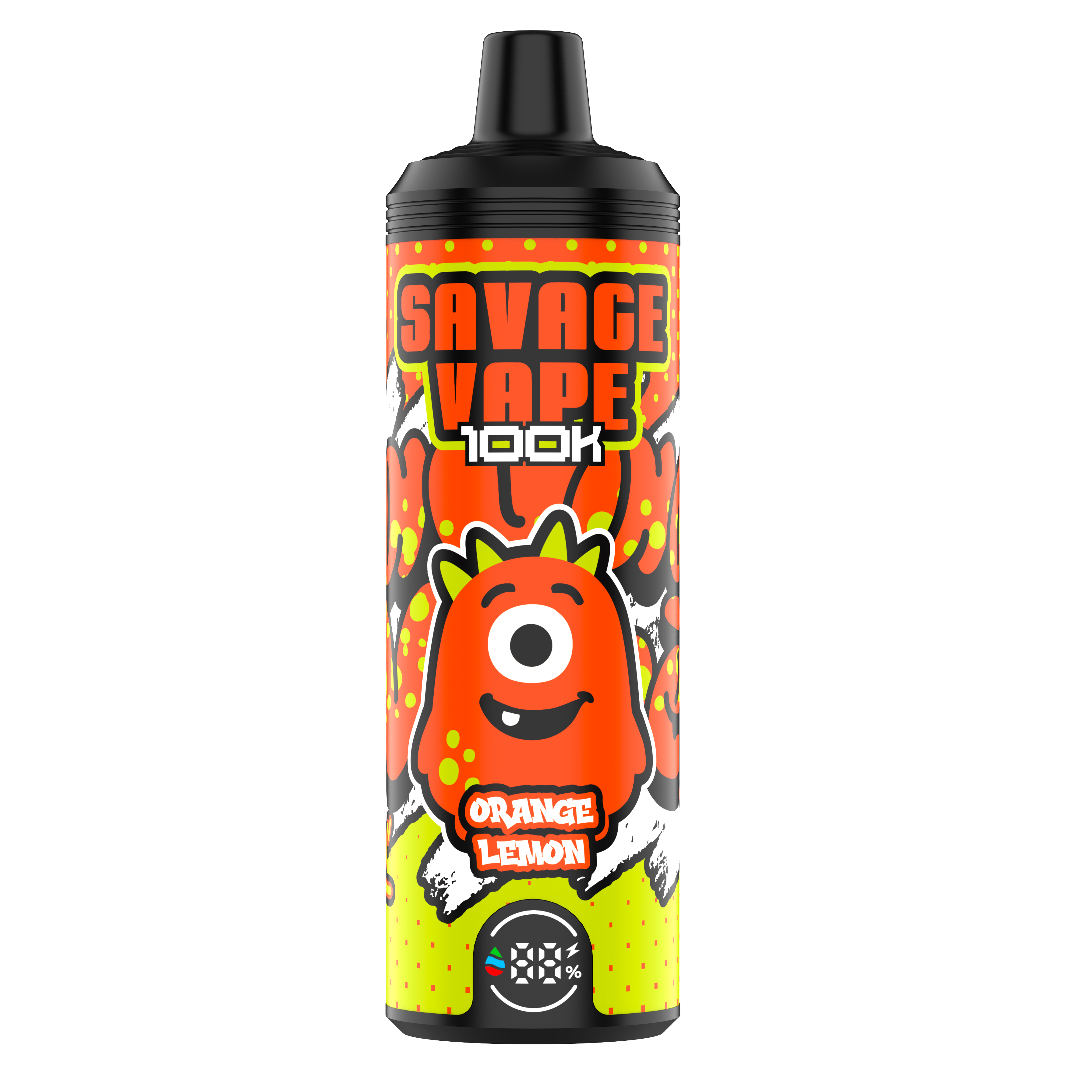 EU ENTREPORT ORIGINAL SAVAGE VAPE MTL 100000 PUFS 80000 65000 VACTORE ÉLECTRONIQUE VACTEUR DUAL MESH COIL 50 ML E-LIQUIDE VAPE VAPE 100K 80K 65K-ORANGE CITRE