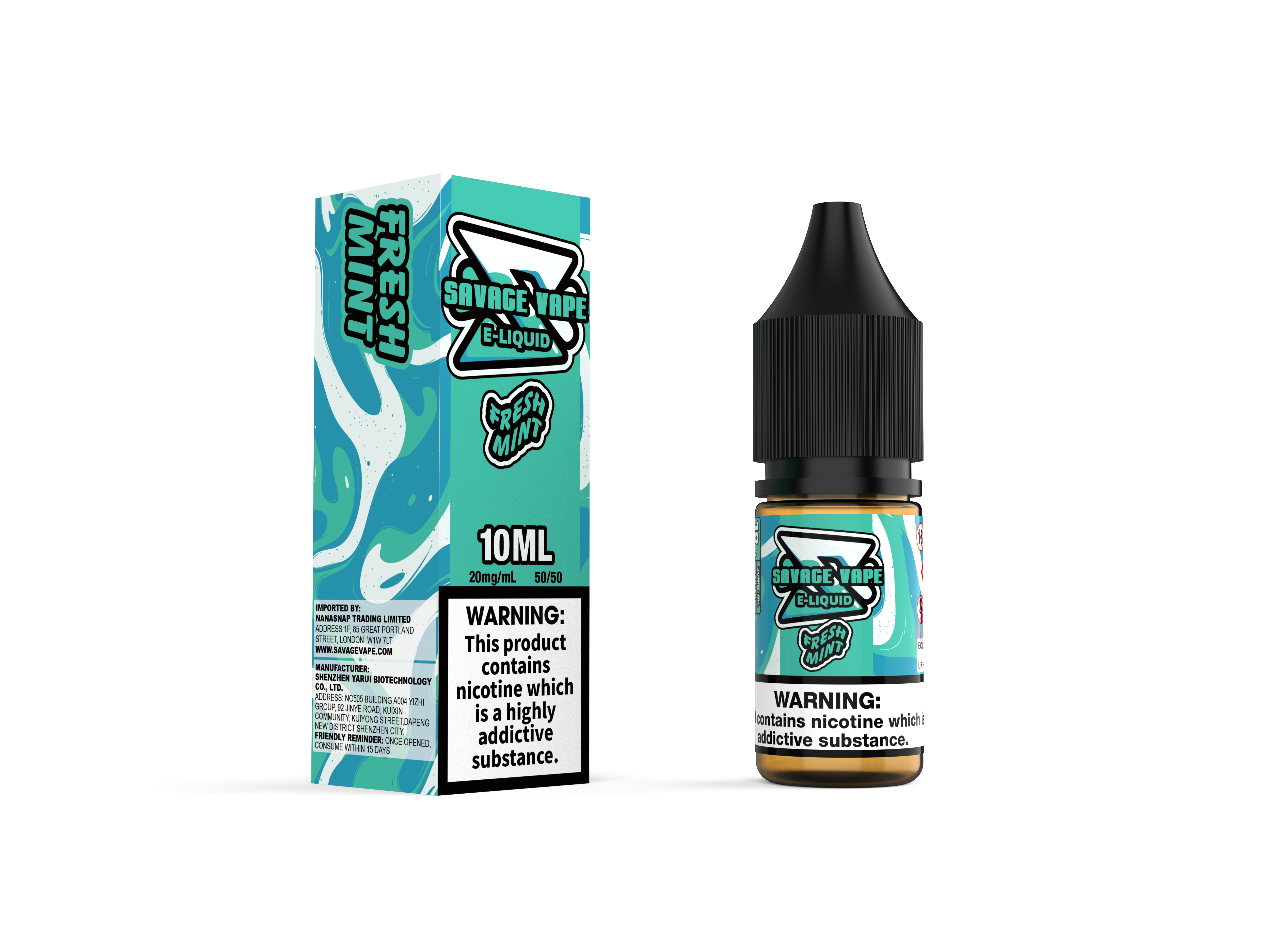 Vape Savage E liquide 2 mg de nicotine Sel 10 ml TPD- Fresh Tpil