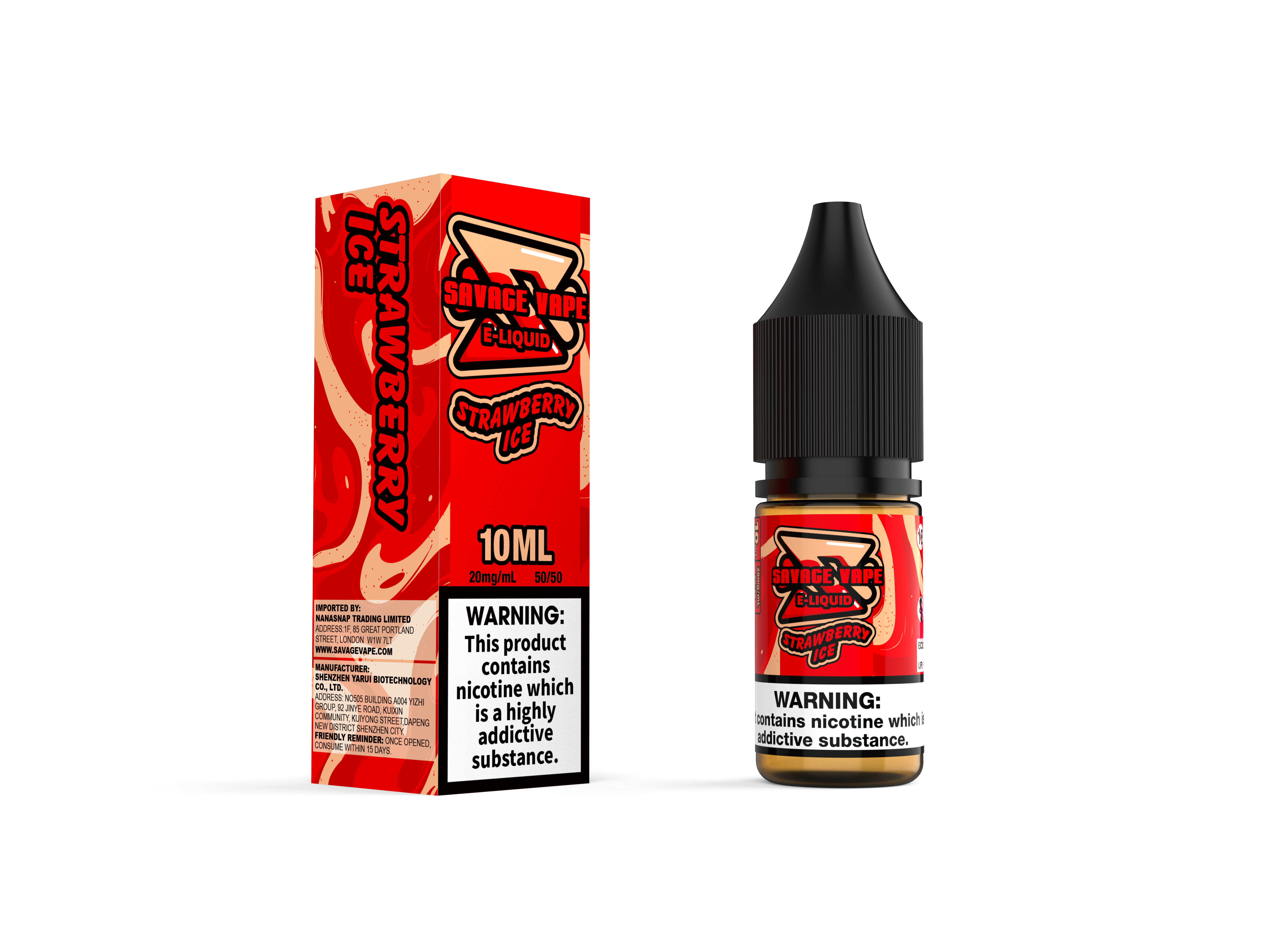Vape Savage E liquide 2 mg de nicotine Sel 10 ml