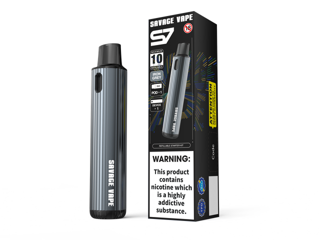 Savage Vape S7 Remplaçable Remplaçable 2 ml Pod Starter Kits Device 700mAh Batterie - TPD