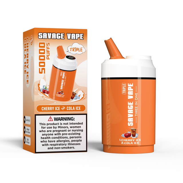 Savage Vape Triple 50000 Puffes 50k trois en un 3 sur 1 Vape Vape -Trawberry Ice & Watermelon Ice