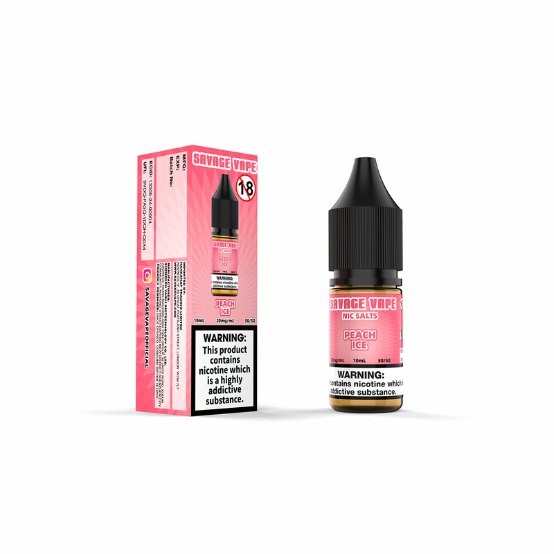 Savage Vape Peach Ice Nic Salt E-liquide 20 mg 2 ml TPD