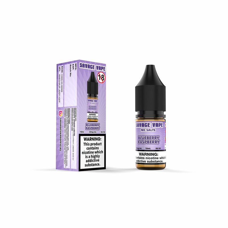 Savage Vape Bluberry Framboise Nic Sel E-liquide 20 mg 2 ml TPD